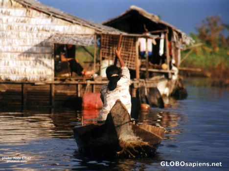 Postcard in tonle-sap - cambodia