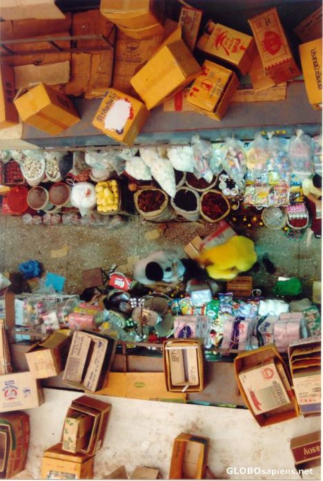 Postcard market from above