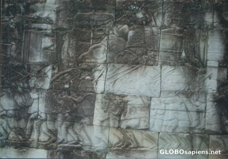Postcard Wall carving detail