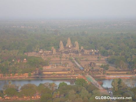 Postcard angkor wat from the air