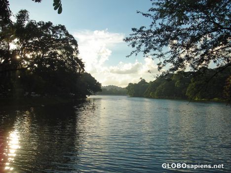 Postcard Sunset over Kandy Lake