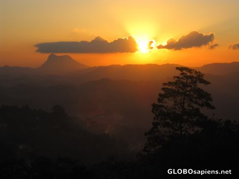 Postcard sunset over kandy
