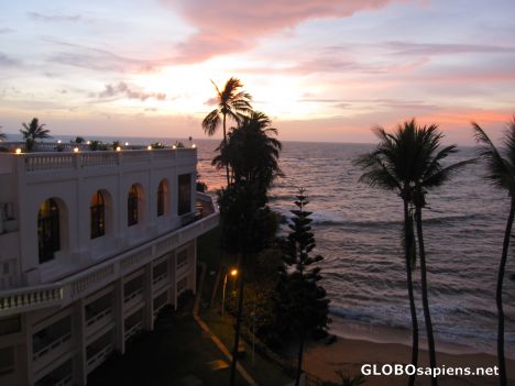Postcard sunset at mount lavinia