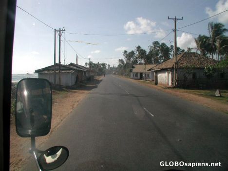 Postcard the galle road