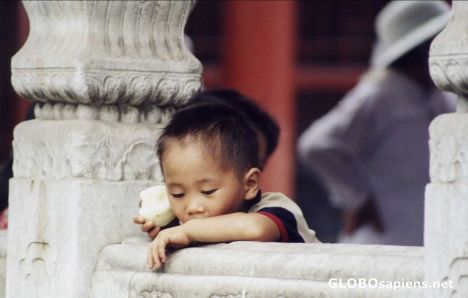 Postcard Taking a break in the forbidden city