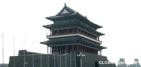 Postcard Qian Men Tower