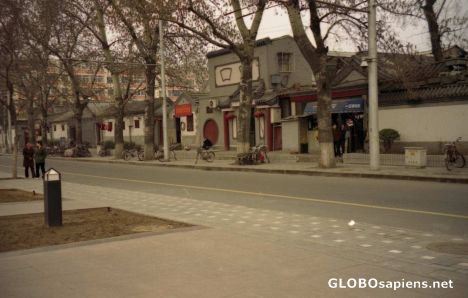 Postcard Along the streets