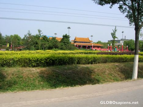 Postcard front gate of jiuhua