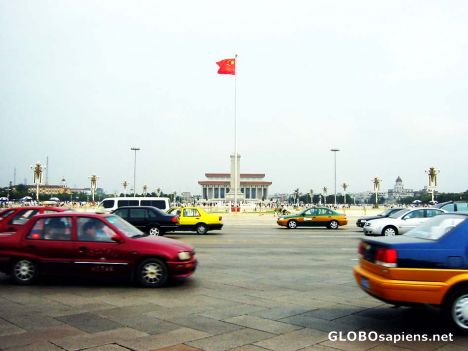 Postcard Beijing Running, Tianamen Standing Still