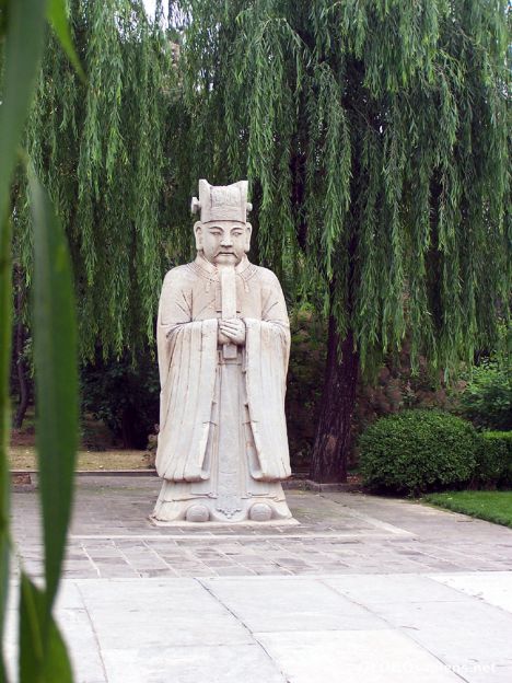 Postcard Official along the Sacred Way, Ming Tombs