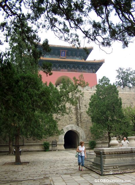 Postcard The Spirit Tower, The Entrance to burial Chamber
