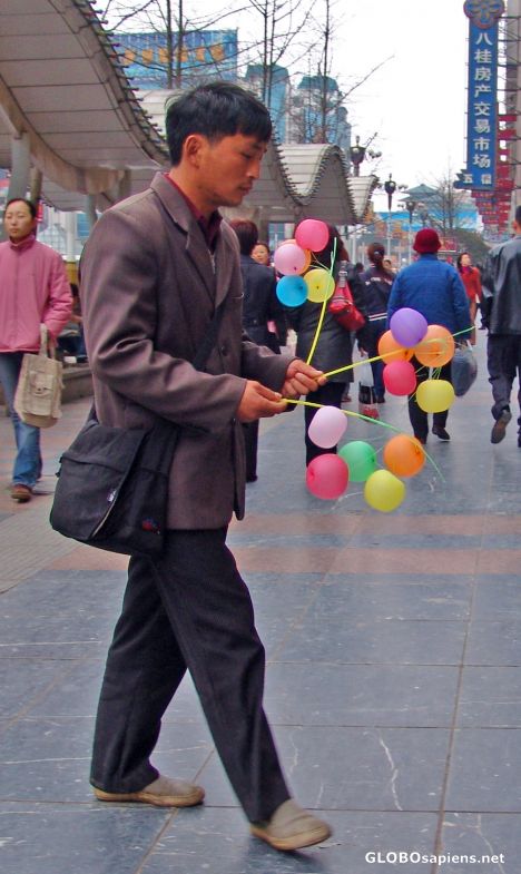 Postcard Balloon Seller