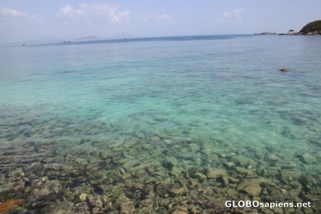 Postcard clear seawater