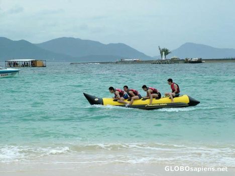 Postcard banana boat