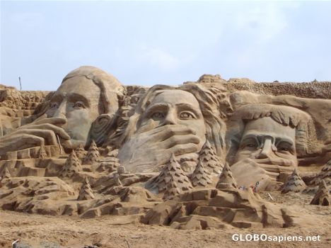 Postcard Sand Sculpture