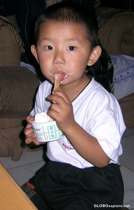 Postcard Little Boy in Xilinhot