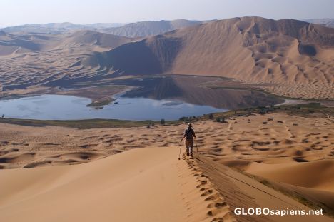 Postcard Descent from Bilutu Peak down to Lake Yinderitu