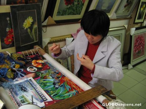 Postcard women working 1