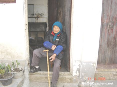 Postcard old woman