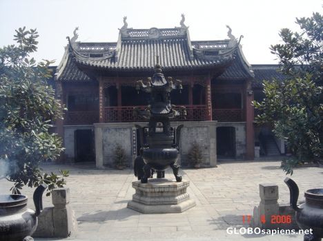 Postcard village God temple