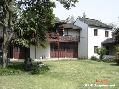 Postcard old chinese house