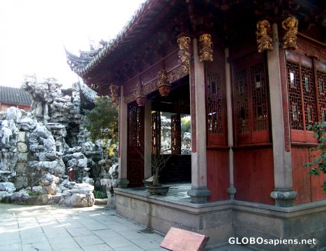 Postcard One of the  houses in the Yuyuan Gardens