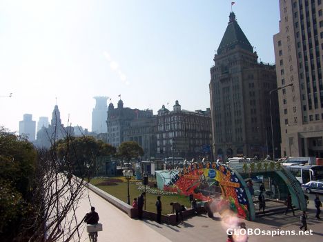 Postcard Europeen buildings along the Bund.