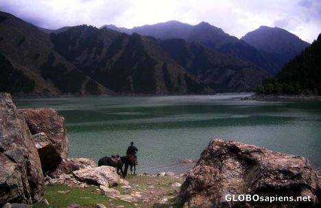 Postcard Tian Chi & Tian Shan
