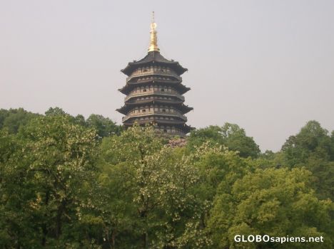 Postcard Temple near West Lake