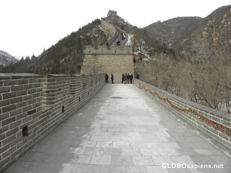 Postcard Great Wall of China in winter