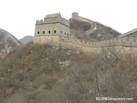 Postcard Great Wall of China in winter