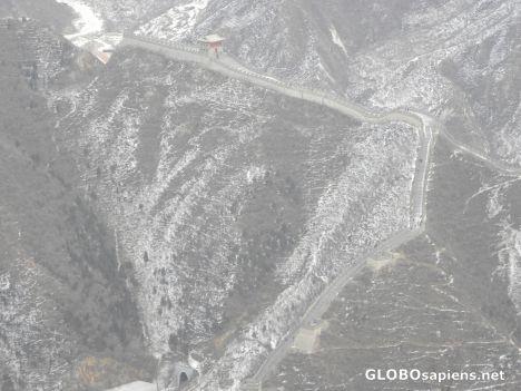 Postcard Great Wall of China in winter