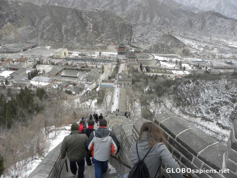 Postcard Great Wall of China in winter