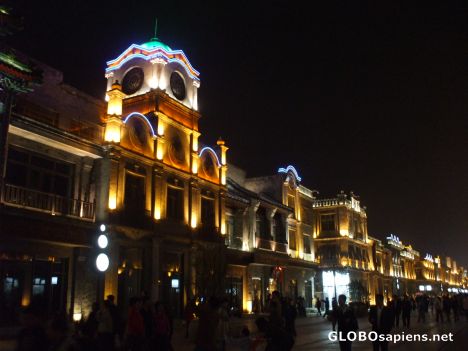 Postcard Xianmen Street shops