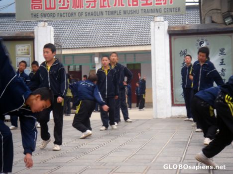 Postcard starting young at Shaolin
