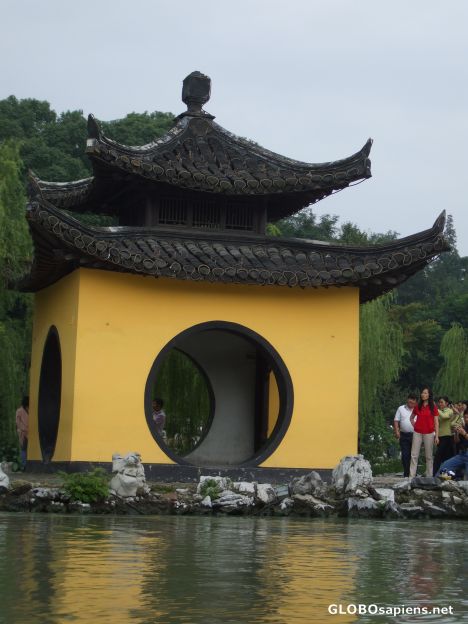 Postcard Fishing pavilion