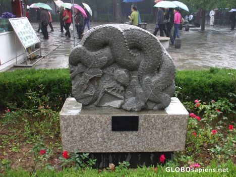 Postcard Dragon Carving