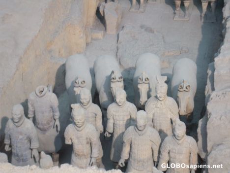 Postcard A close-up of the Terra Cotta Warriors