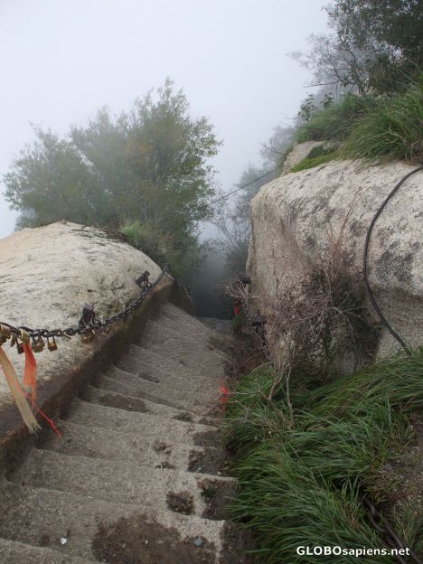 Postcard The path on Huashan