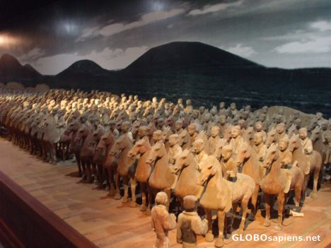Postcard Han Dynasty Terra Cottas - Cavalry