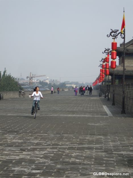 Postcard Biking the City Walls