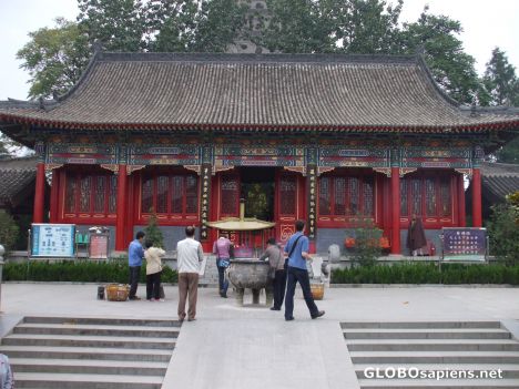 Postcard Praying at Famen Temple