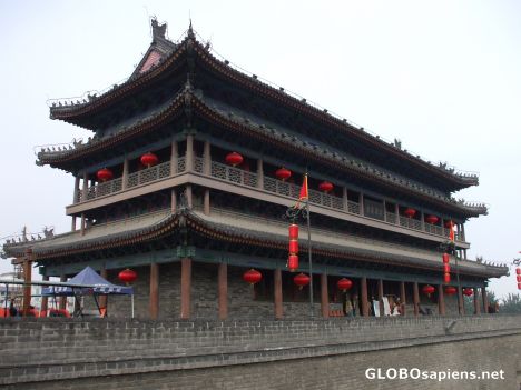 Postcard Xian City Walls - Main Gate Tower