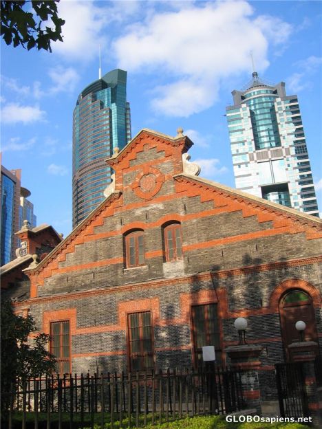 Postcard Old and New In Shanghai