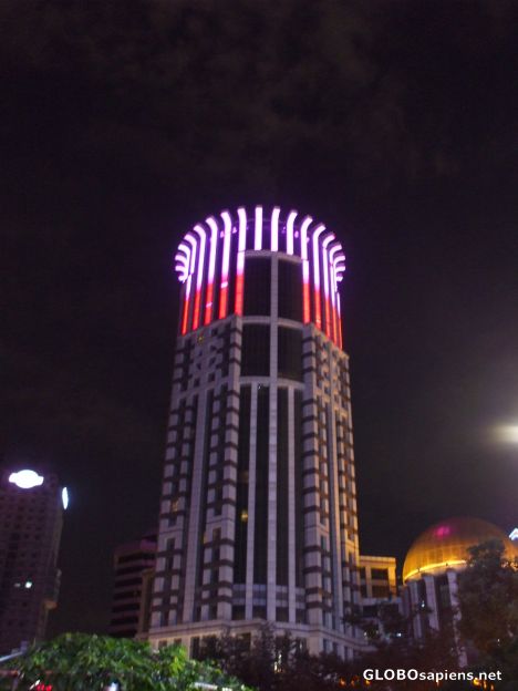 Postcard Shanghai building at night 2