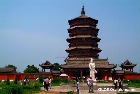 Postcard Yingxian (CN) - the Wooden Pagoda