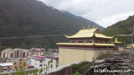 Postcard Kangding gompa