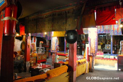 Postcard Rabtse Temple, the main hall