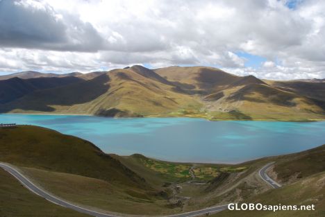 Postcard Yamdrok Yumtso Lake 01