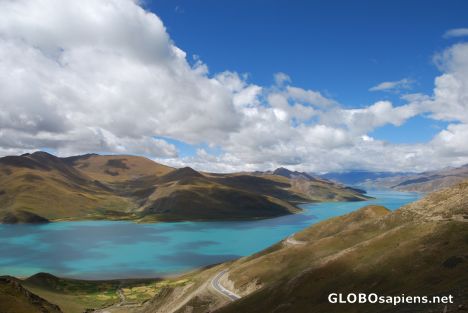 Postcard Yamdrok Yumtso Lake 02